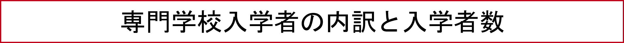 専門学校入学者の内訳と入学者数
