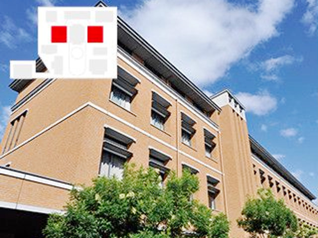 教室棟１号館：本館の西側に位置し、語学教育に適した小教室を中心とした構成となっている。